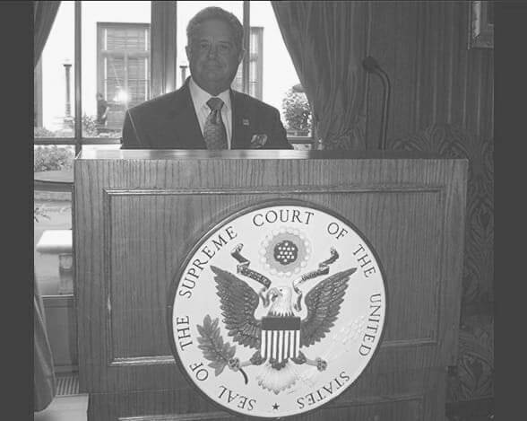 Lawrence Jacobson speaking at the U.S. Supreme Court